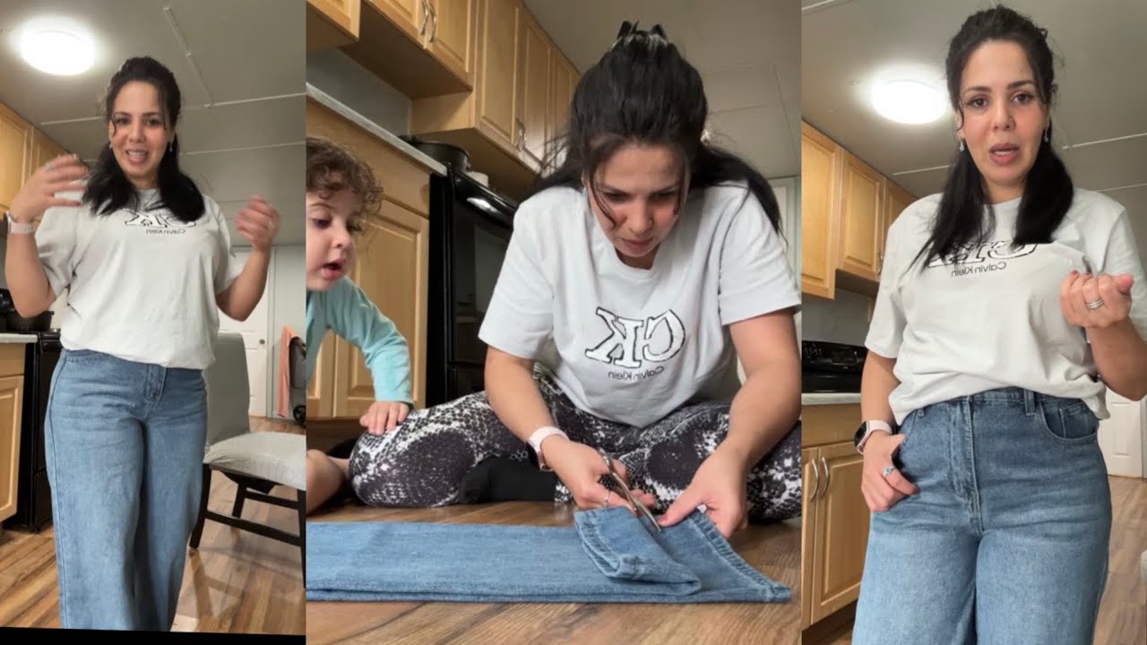  ارواحو نقصو من طول السروال مع بعض ✂️ هاذا قراري من جهة الأطفال 🥰ربي فرجها على كول مغبون😍❤️