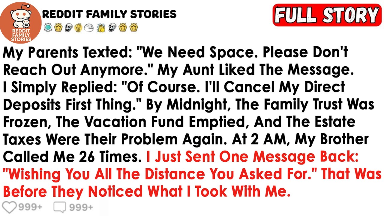 My Parents Texted: “We Need Space. Please Don’t Reach Out Anymore.” My Aunt Liked The Message. I Sim