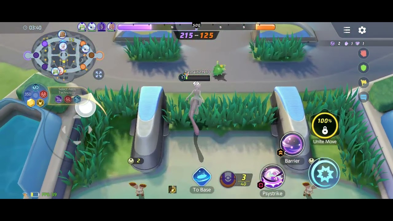 Playing first to 500 with mega mewtwo Y in Pokémon unite #pokemonunite