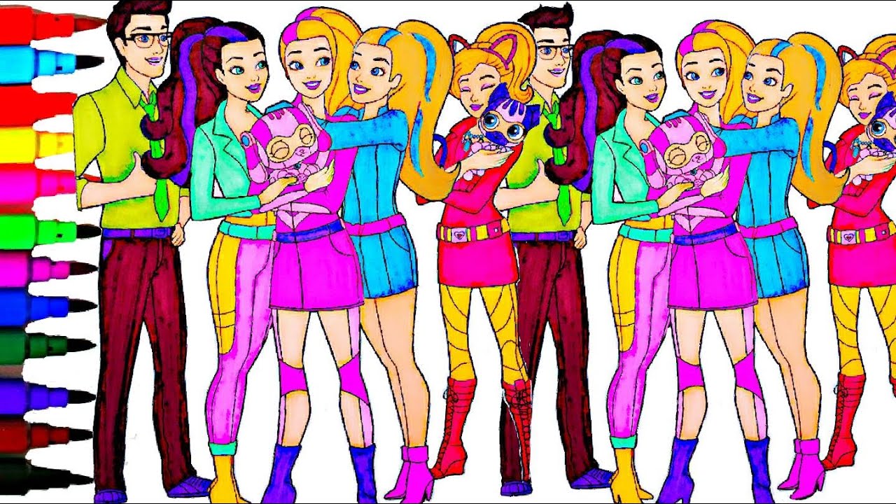 BARBIE Coloring Book Videos Spy Squad Kids Fun Activities Learning Videos Kids Balloons and Toys