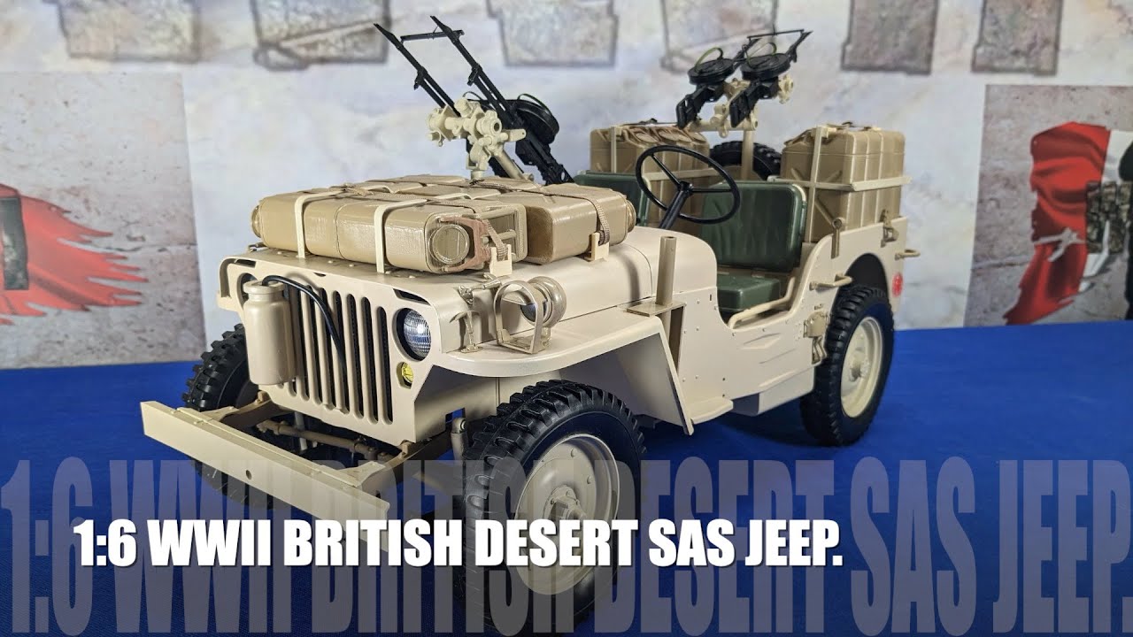 3D PRINTING 1:6 scale WWII  DESERT SAS JEEP.  COLLECTOR's EDITION