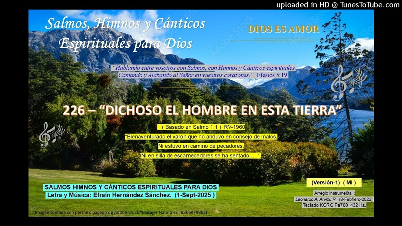 226 - DICHOSO EL HOMBRE EN ESTA TIERRA  (2025-Sept-1)