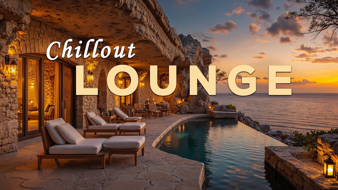 Ocean Sunset Cliff Retreat 🌅🌊 Relaxing Chillout Lounge Music from a Hidden Paradise for Calm