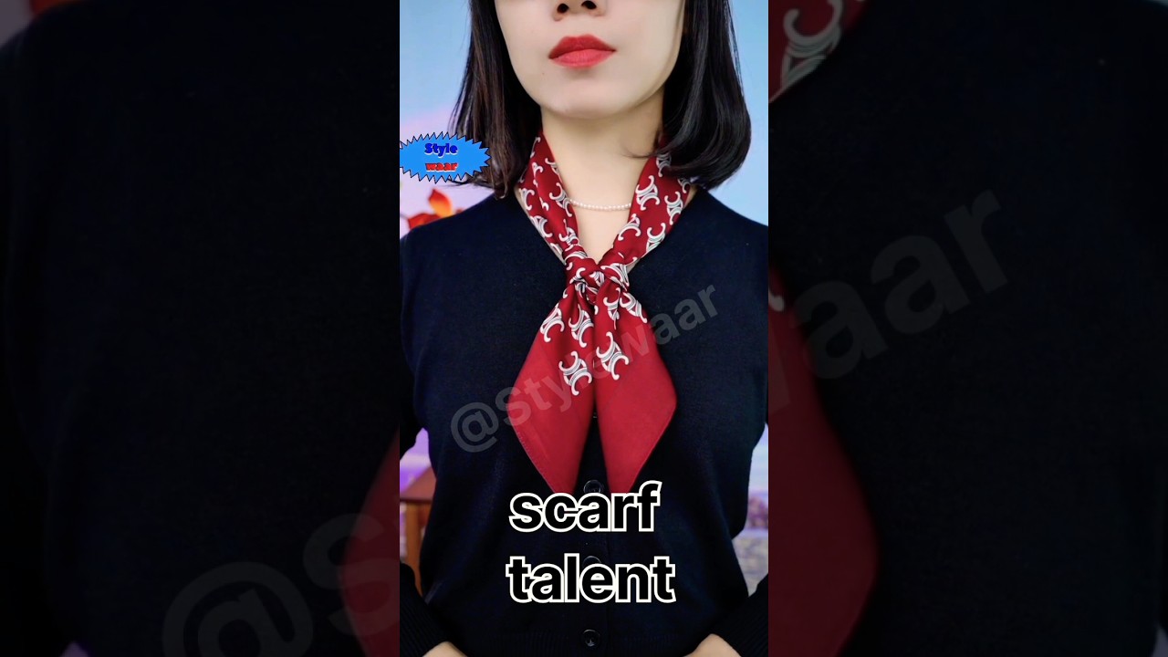 How to tie scarf around neck?#shorts#short#stylewaar