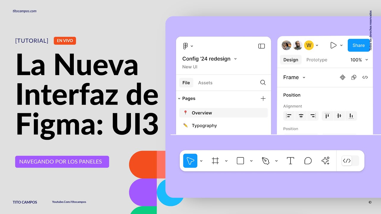 Repaso de la Nueva Interfaz de Figma UI3 – Herramientas, barras flotantes, organización.