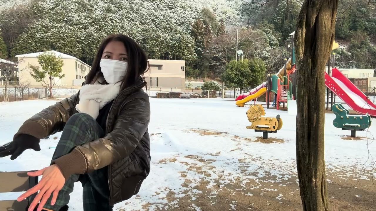 Snowing in the Park #Get Energy in The Morning