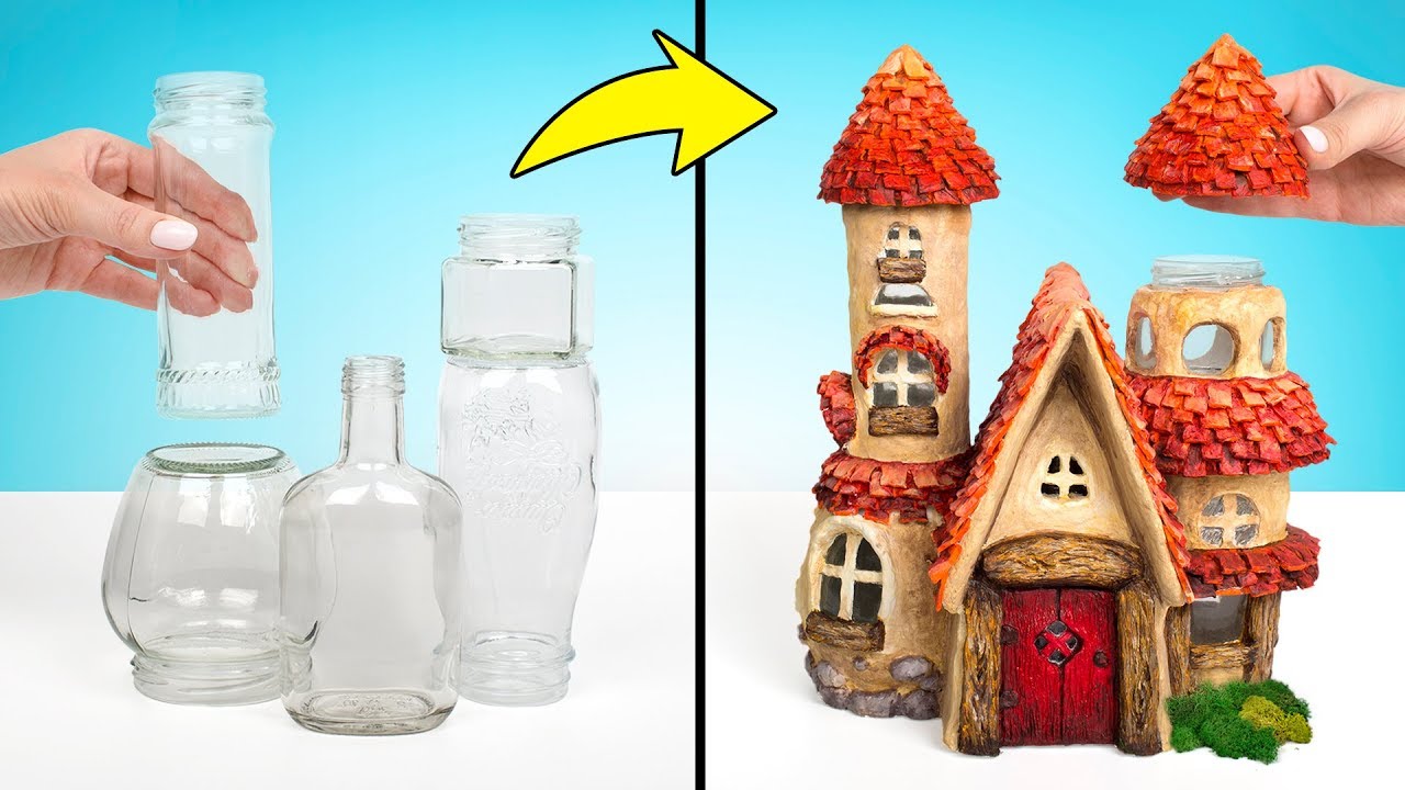 Märchenhaftes Feenhaus aus Gläsern - DIY 🏡🧚🏼♀