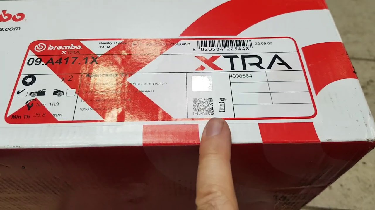 Камри v40. Передние тормозные диски Brembo Xtra 09.A417.1X Замена. Заметки.
