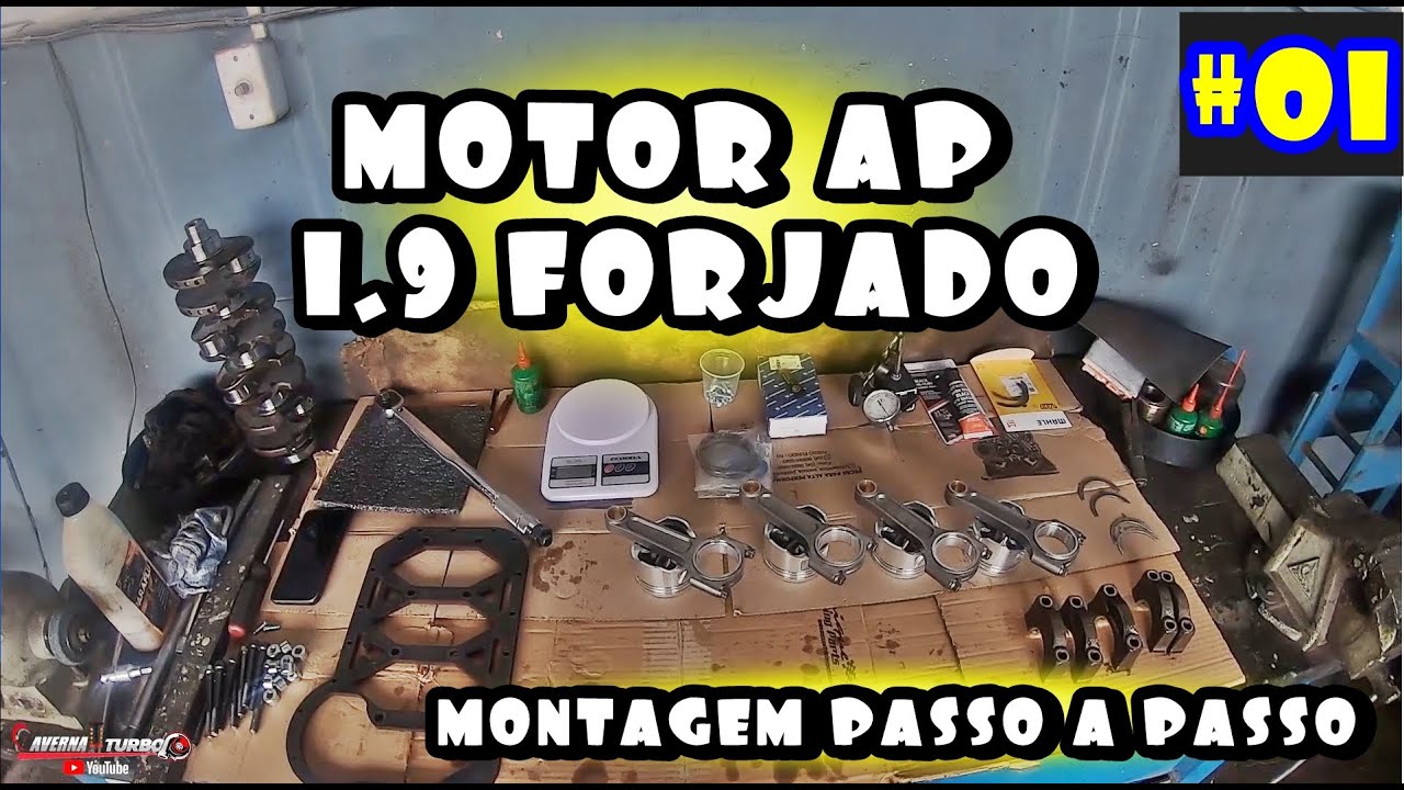 COMO MONTAR O MOTOR AP TURBO FORJADO 1.9 COM REFORÇO DE BLOCO PISTÃO BIELA FOJADO PASSO A PASSO 2026