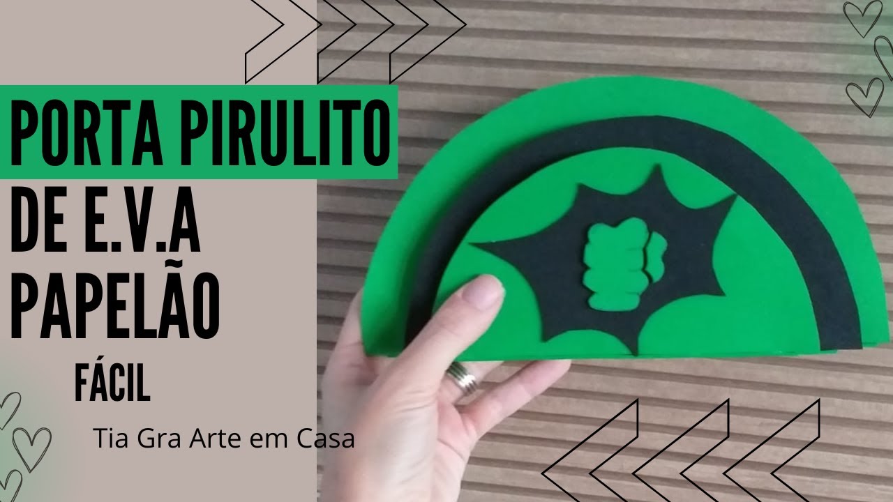 Porta pirulito FÁCIL de e.v.a e papelão.