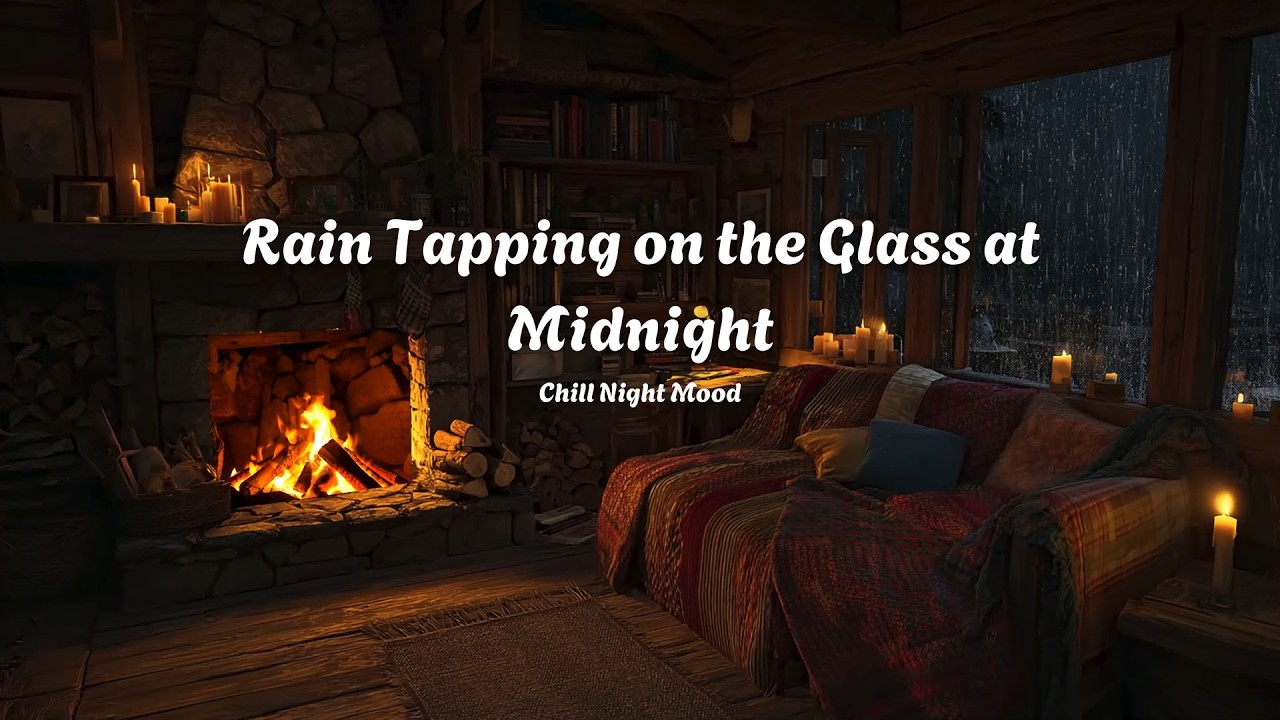 Rain Tapping on the Glass at Midnight 🌧️ Chill Night Mood