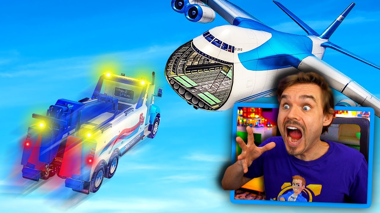 In GTA 5.. Stopping CARGO PLANE with a TOW TRUCK! I had to SAVE Bob! (OMG!)