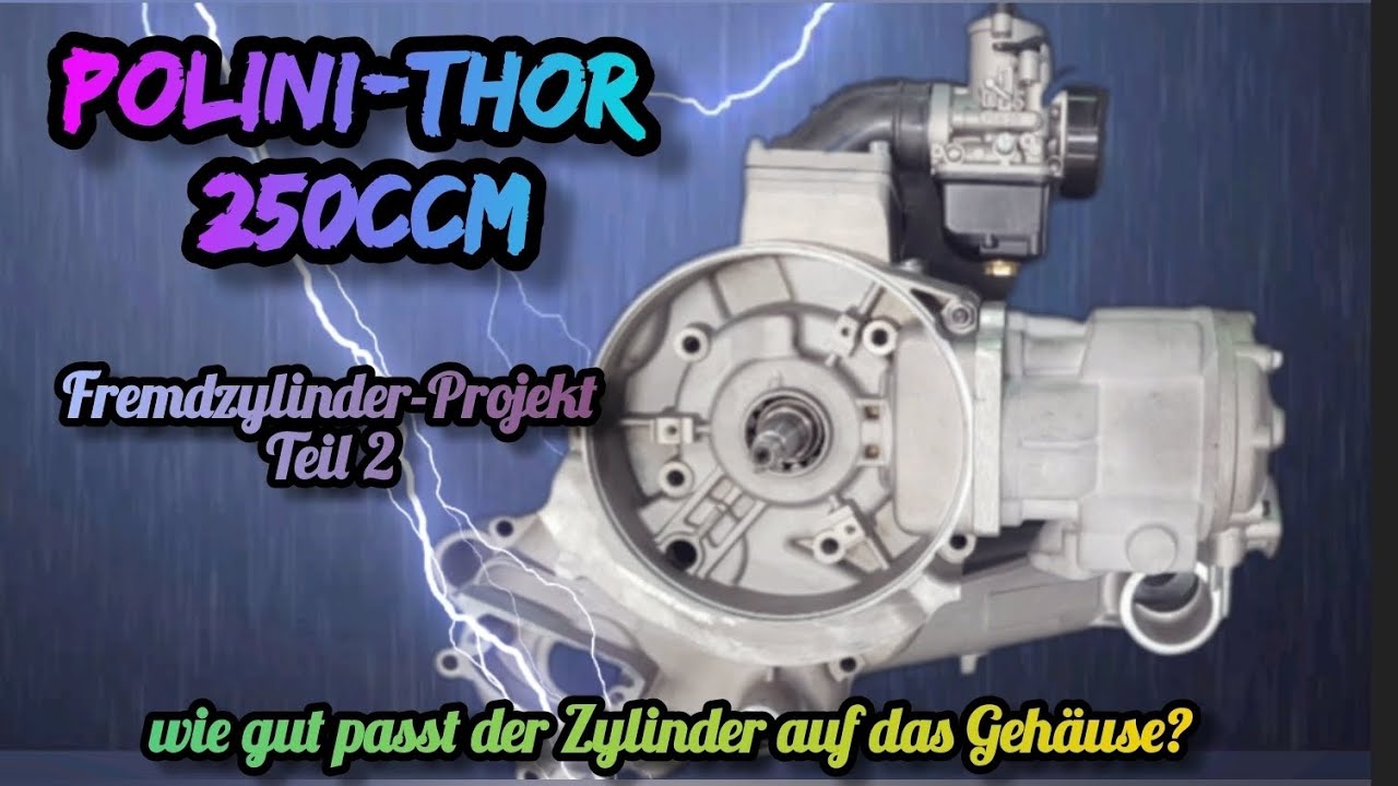 Polini-Thor 250ccm, erste Anprobe 🥸 passt der Zylinder auf das Gehäuse?