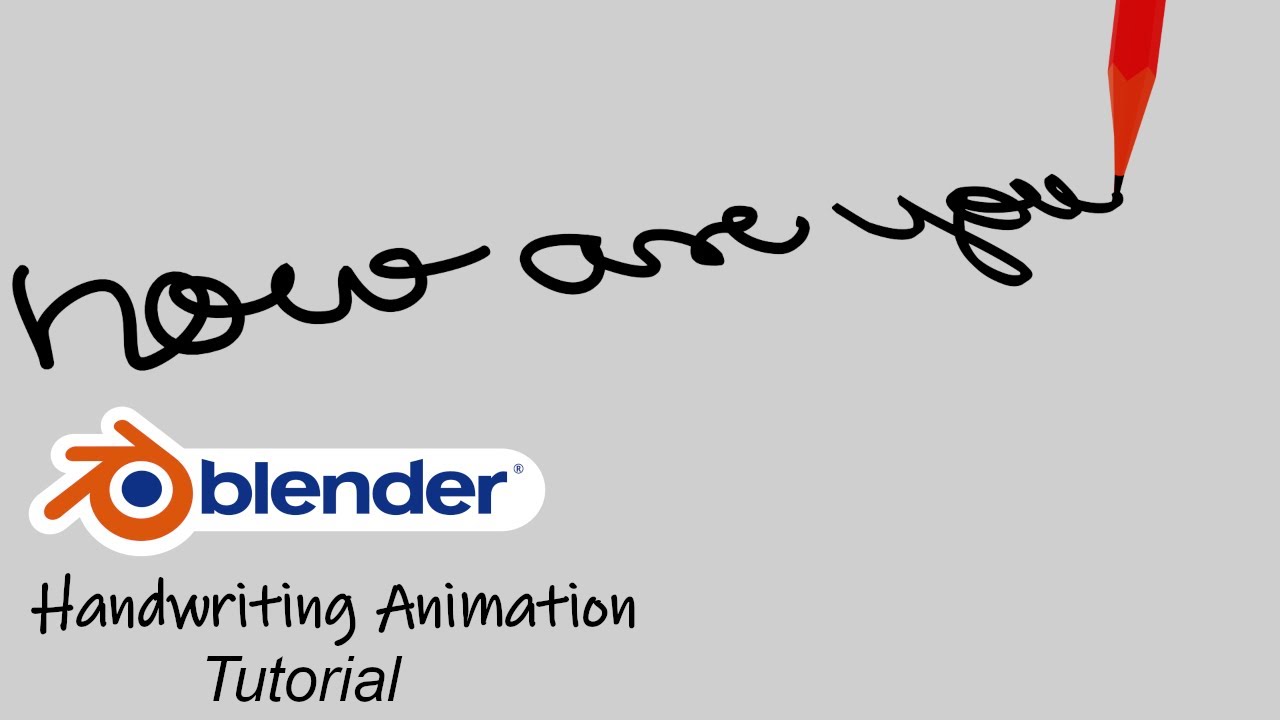 Handwriting animation tutorial in blender - Blender 3.5