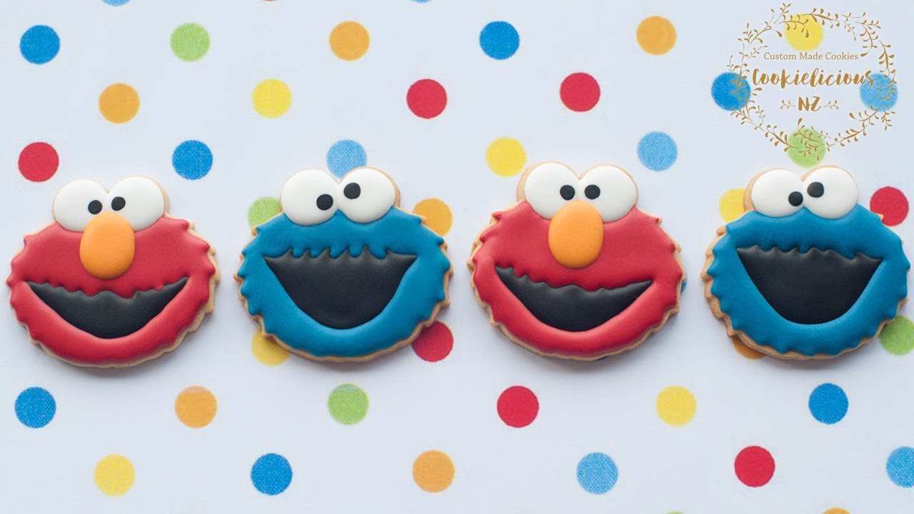 How to make SESAME STREET COOKIES ~ ELMO & COOKIE MONSTER Tutorial!
