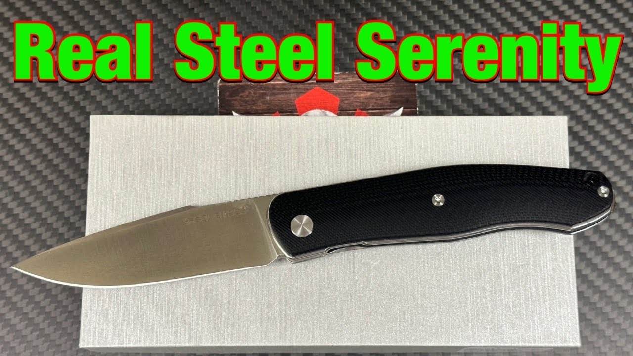 Real Steel Serenity front flipper knife  Ivan Bragnits design !