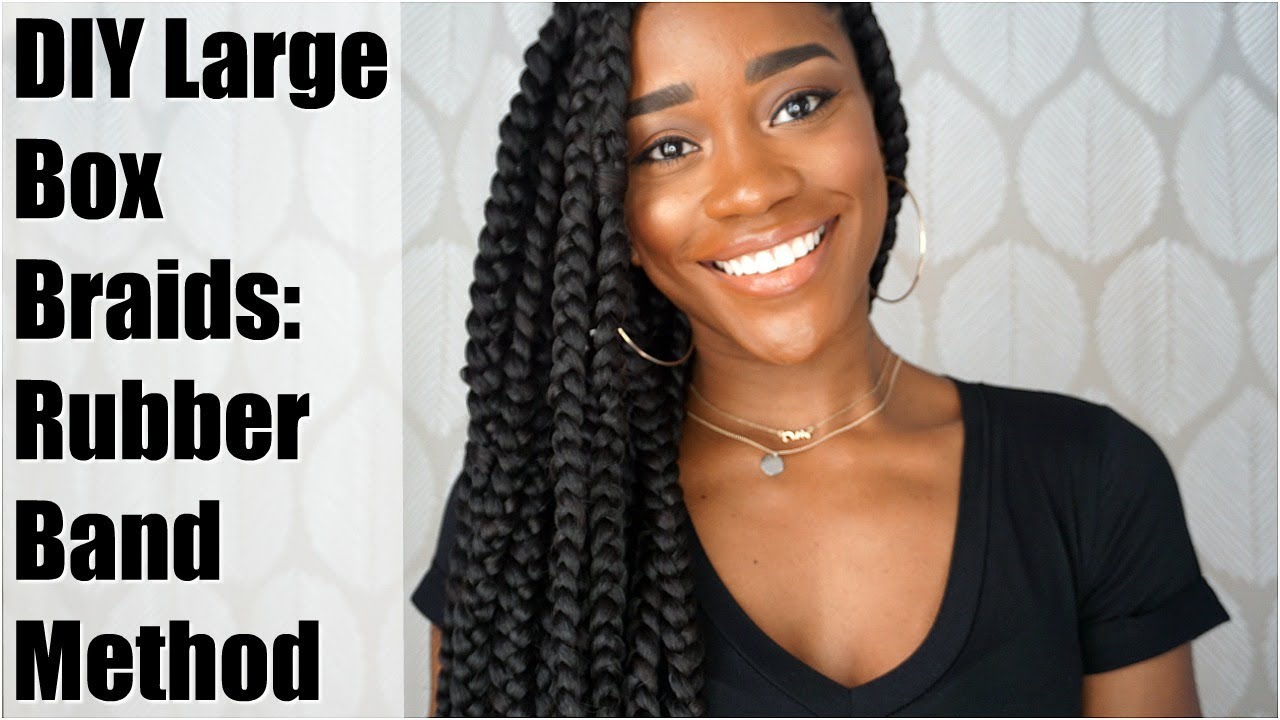 DIY Jumbo/Large Box Braids Rubberband Method: Demo, Tips, Do's & Don'ts