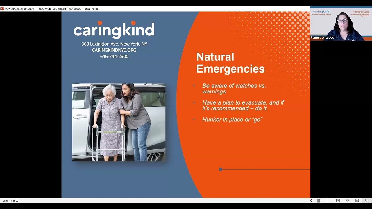 Preparing for Unexpected Emergencies in Dementia Care | CaringKind Education Seminar
