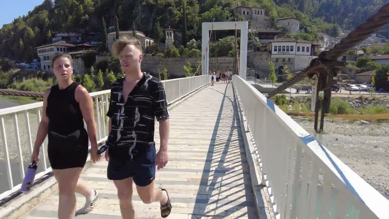 Berat Houses from the New Bridge!  An Amazing View!   - Berat Albania - ECTV