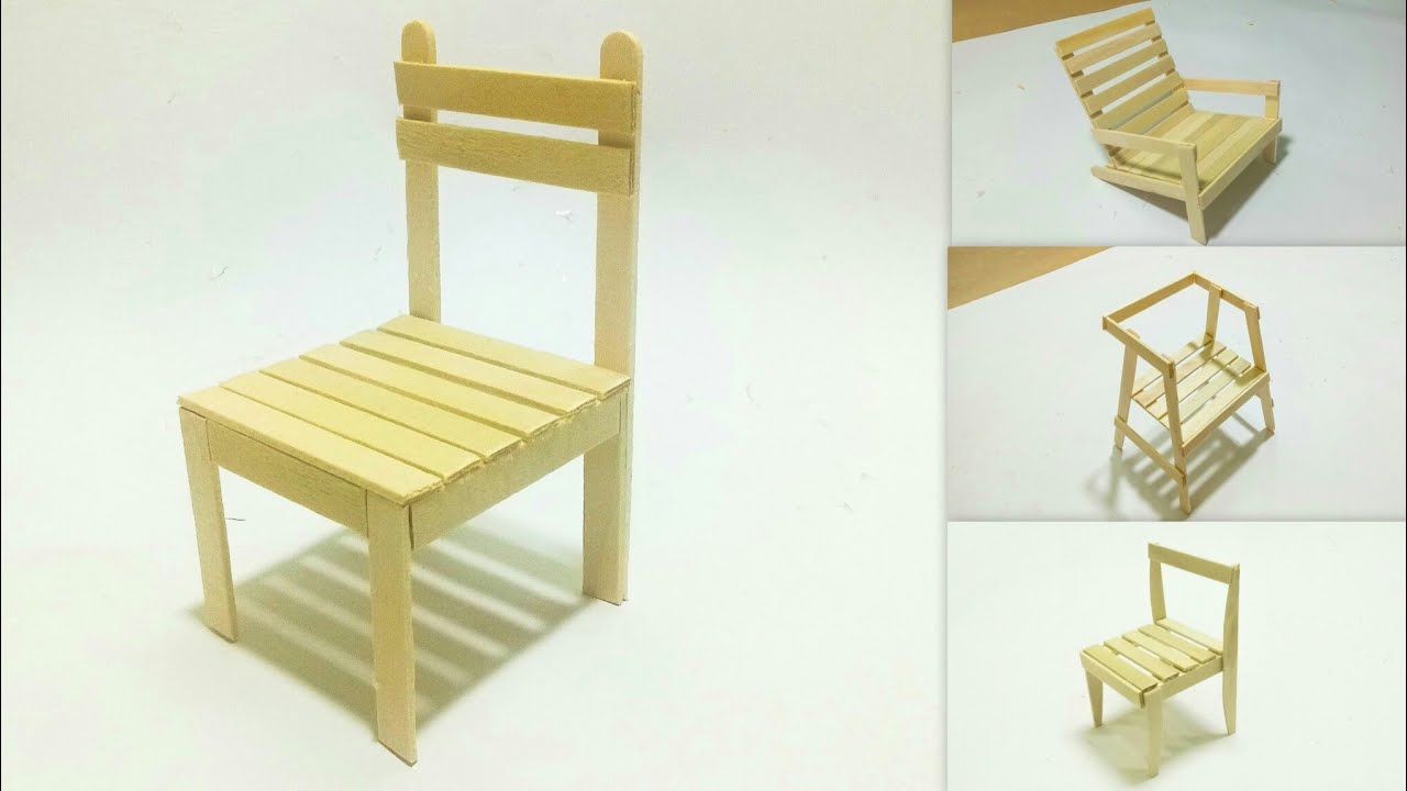 4 MANUALIDADES (silla) con palitos de helado Faciles y Bonitas | DIY Manualidades #257