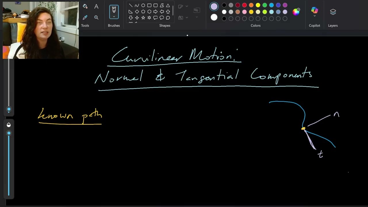 Curvilinear Kinematics: Normal & Tangential Components - ENG 212 Dynamics - Lesson 5