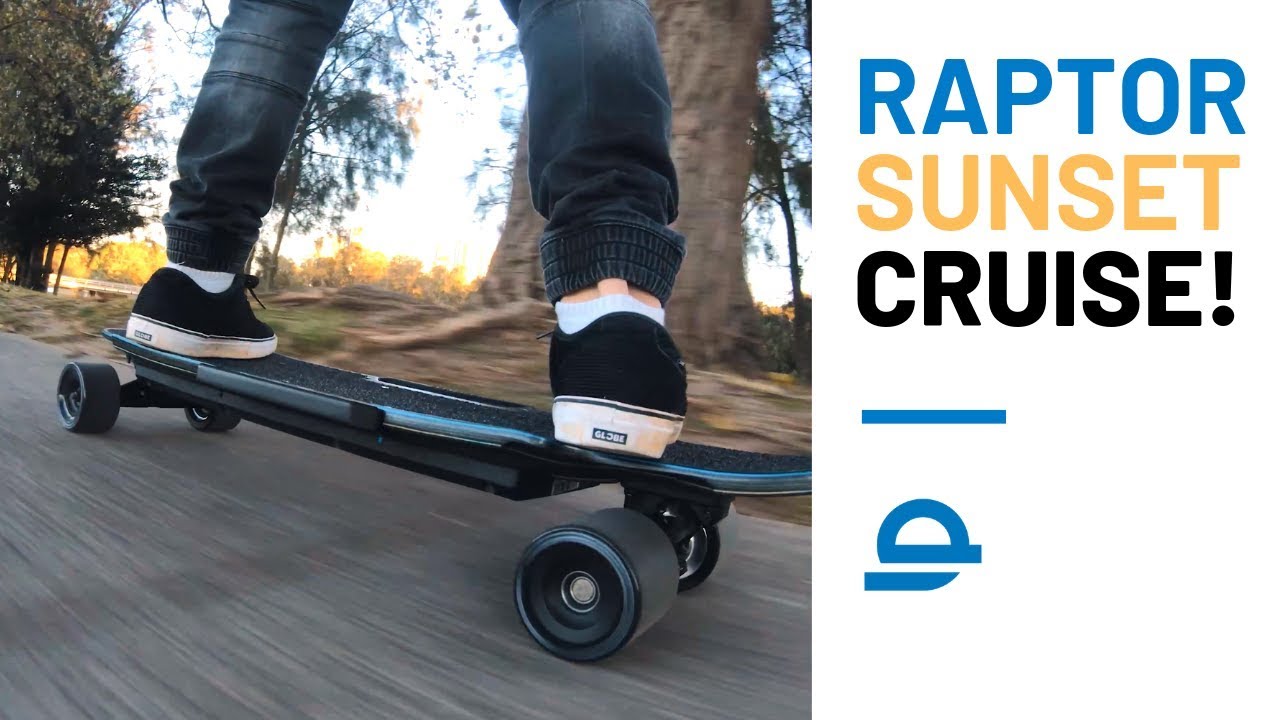 Sunset on the Raptor 2.1 Electric Skateboard!