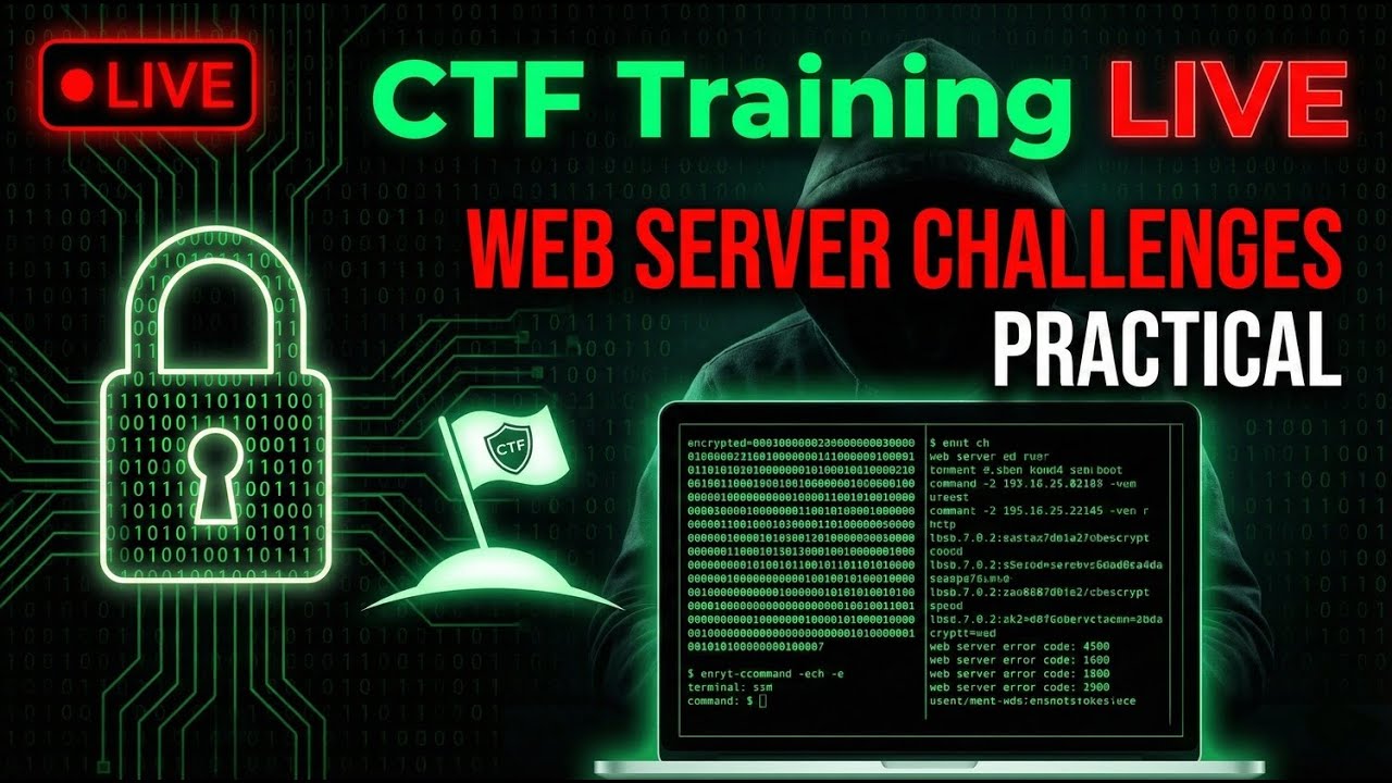 Capture the Flag Training Live 🔴 Solve Web Server Challenges (Hindi) EP-2