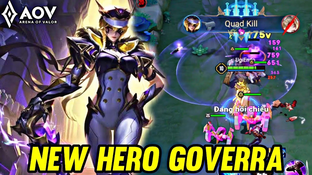 AOV : NEW HERO GOVERRA GAMEPLAY - ARENA OF VALOR LI&Ecirc;NQU&Acirc;NMOBILE ROV