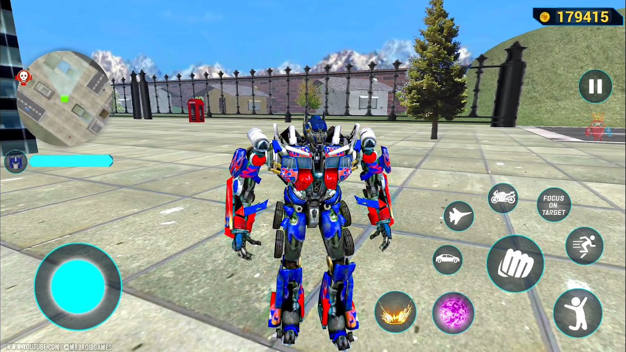 Игра Optimus Prime Multiple Transformation Jet Robot Car Game 2020 - Android Gameplay