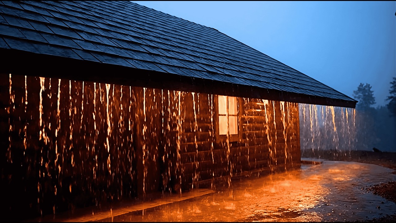 Barulho de Chuva para Dormir Bem e Acalmar a Mente | Som de Chuva Relaxante e Trovões no Telhado