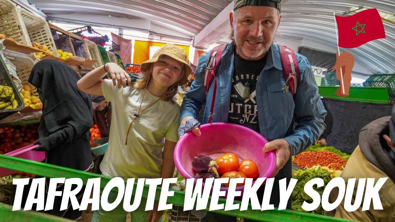 NZ FAMILY IN TAFRAOUTE 🇲🇦 First visit to Tafraoute and the busy weekly Wednesday Souk.
