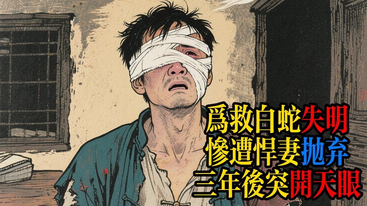 男子為救白蛇雙目失明，慘遭悍妻拋棄，三年後開了天眼，一眼看穿惡霸死期！民間故事, , 奇聞異事, 風水算命, 開天眼, 因果報應,#民間故事 #民间故事 #善有善報 #奇聞異事 #風水