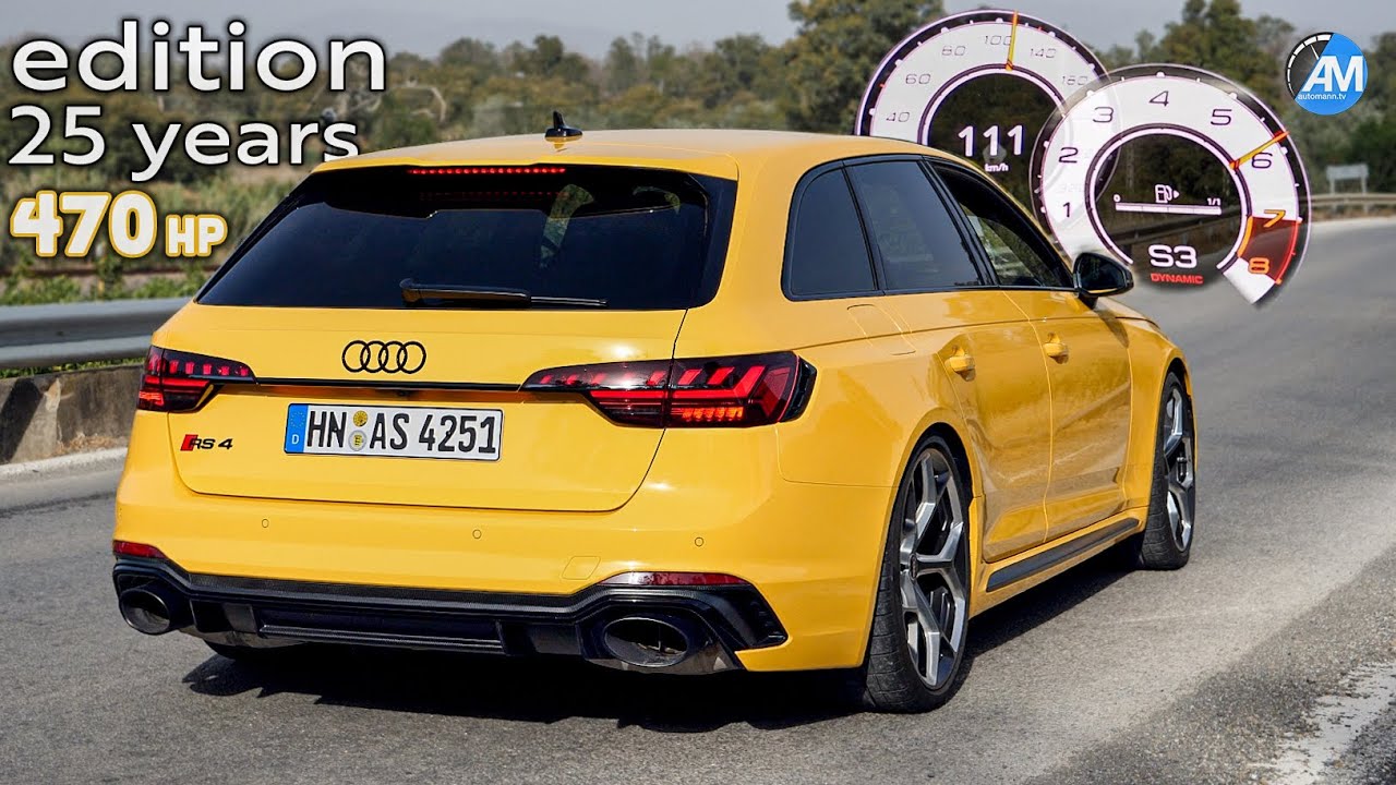 NEW! Audi RS4 edition 25 years (470hp) | 0-100 km/h acceleration & SOUND🏁| by Automann in 4K