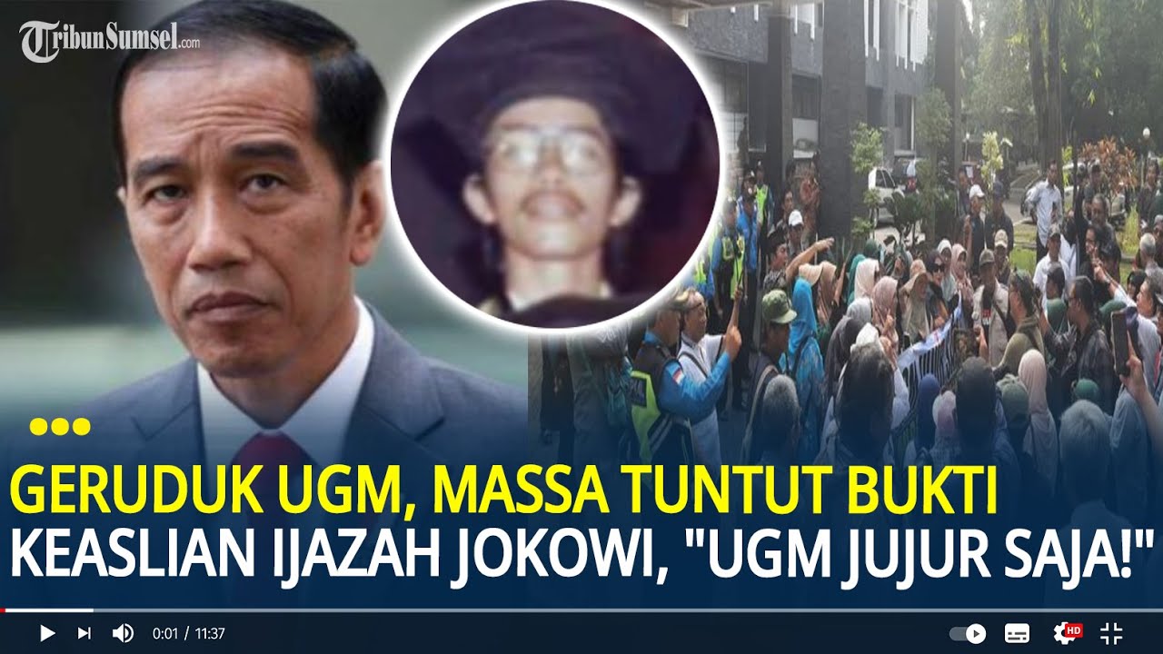Demo Geruduk UGM, Massa Tuntut soal Bukti Keaslian Ijazah Jokowi, Bawa Spanduk 
