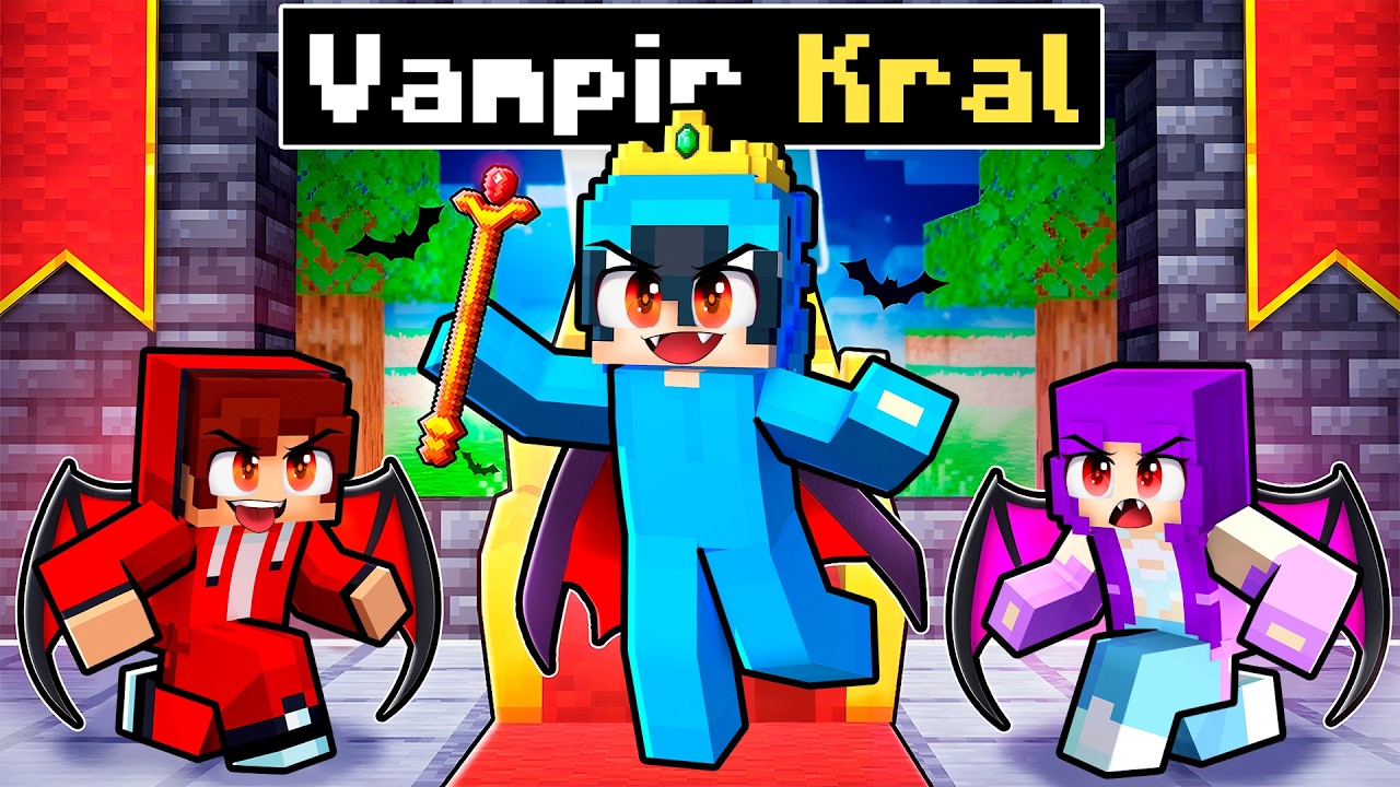 VAMPİR KRAL olarak Minecraft Oynuyorum!