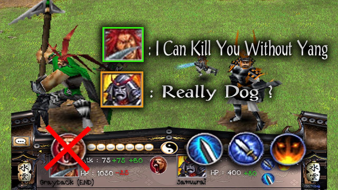 Battle Realms - Grayback 0 Yang vs Samurai 10Yang Full Upgrade ( Yang Blade )!