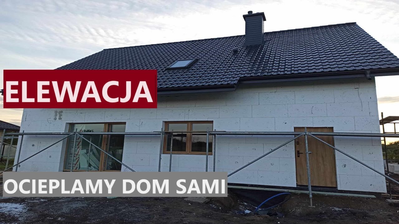 Zaczynamy elewację| Ocieplamy dom styropianem sami| Docinanie styropianu pod skosem gilotyną|