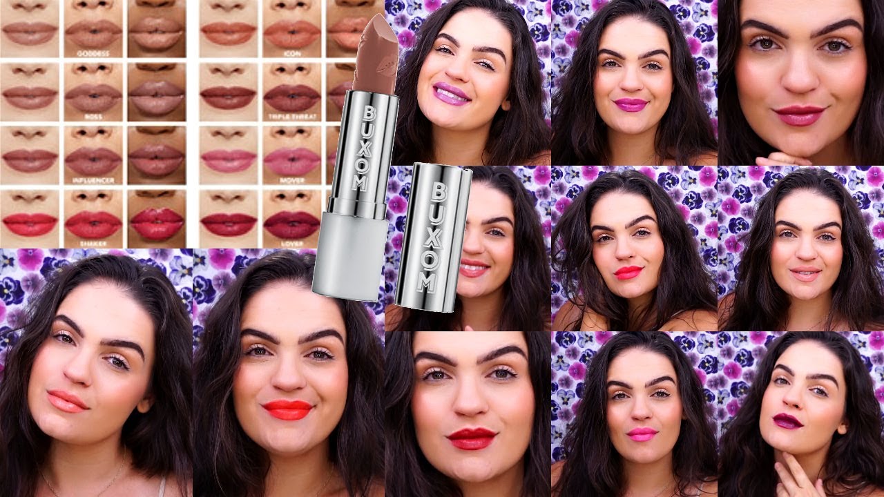 Обзор и свотчи помады Buxom Full Force Plumping Lipstick