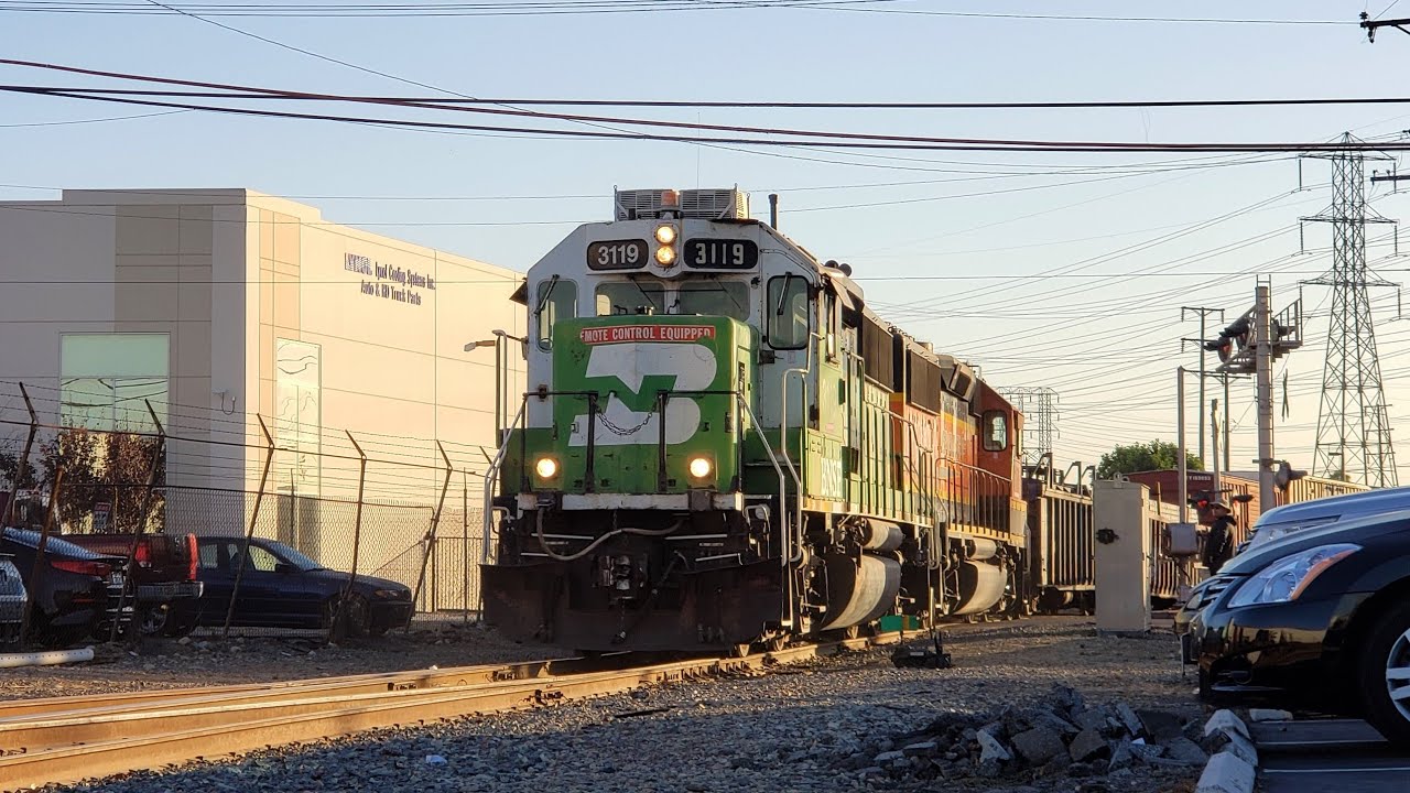 [HD] Ex-BN GP50 3119 on the Los Angeles Junction Railway in Commerce, CA