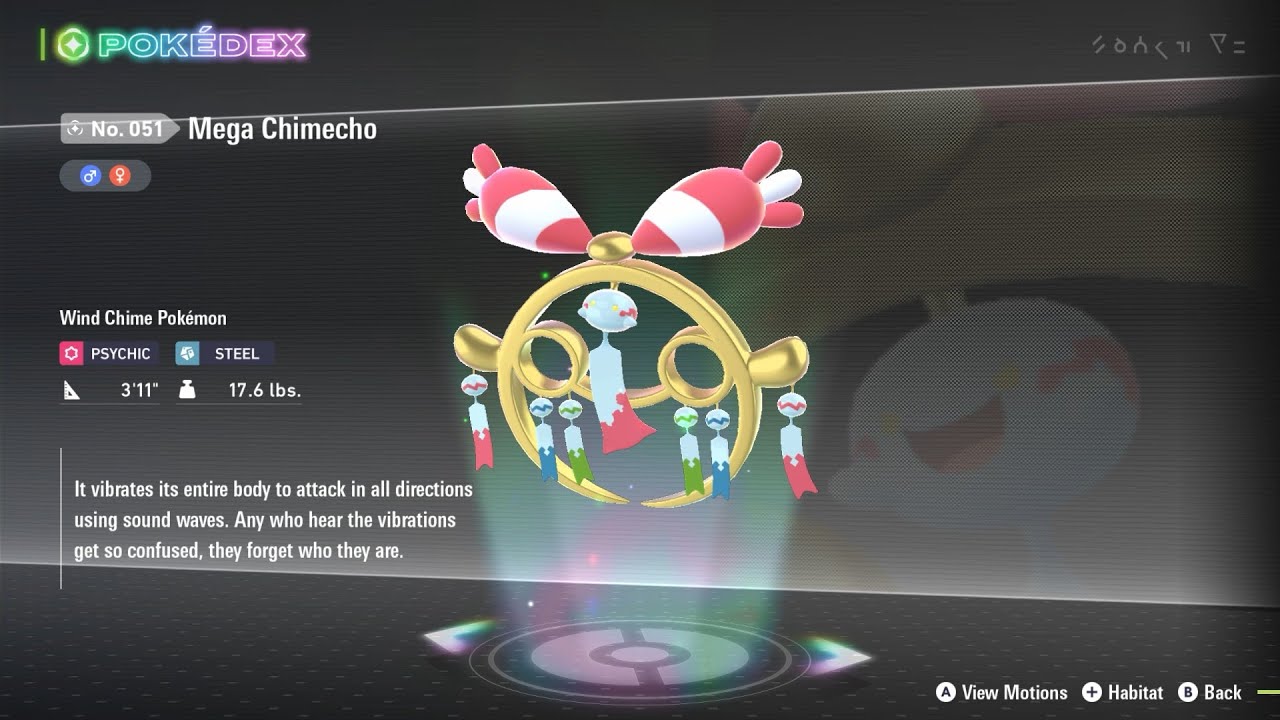 Mega Chimecho Hyperspace Battle (Pok&eacute;mon Legends: Z-A &ndash; Mega Dimension)