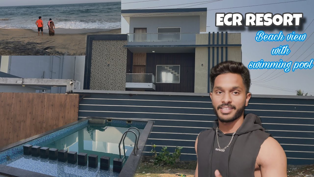 ECR Beach View Resort With Swimming pool 😱 | Villa stay😍 at ECR with beach view 