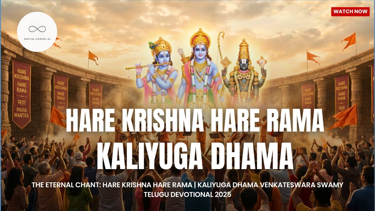 Eternal Chant: Hare Krishna Hare Rama | Kaliyuga Dhama Venkateswara Swamy | Telugu Devotional 2025