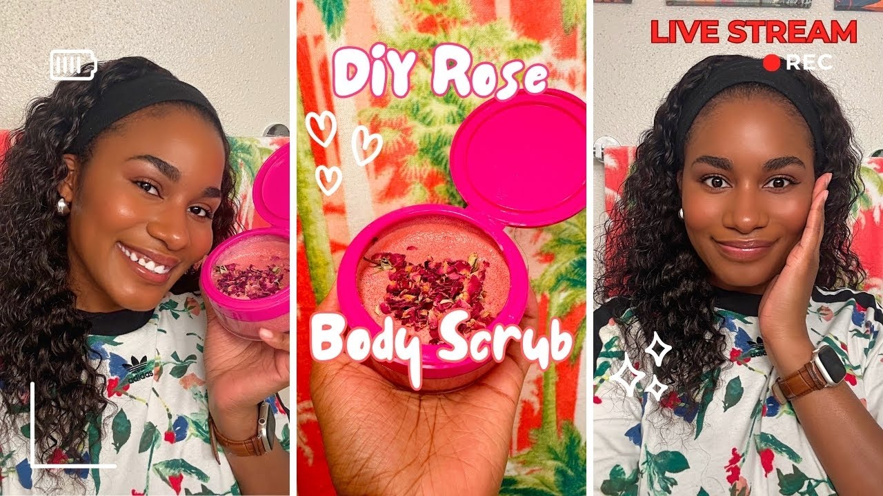 DIY Rose Body Scrub🌹✨ Get Glowing, Soft & Smooth Skin at Home | PREVIOUS LIVE STREAM | #livestream