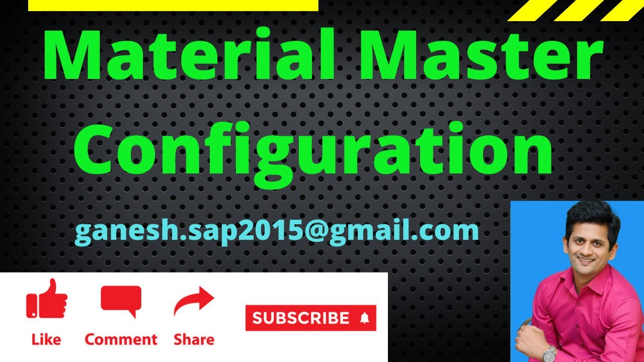 SAP Material Master Configuration video by Ganesh Padala