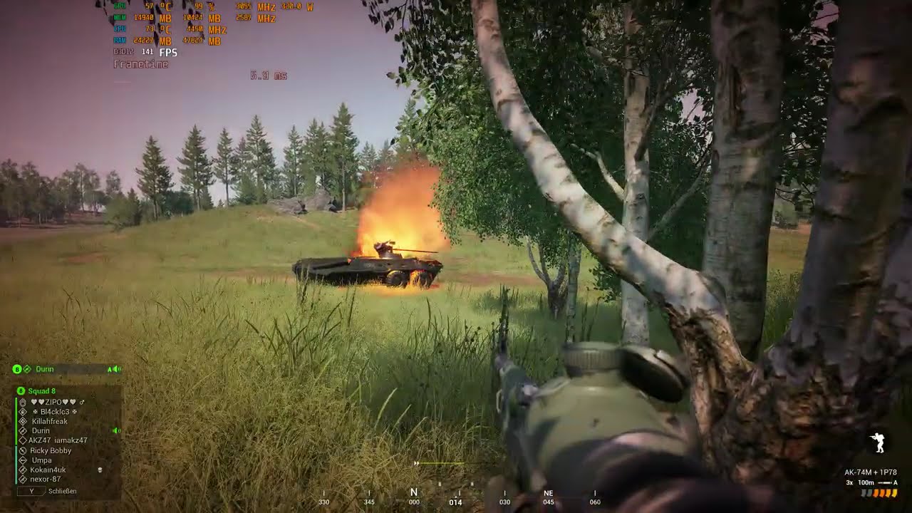 Squad UE 5 FSR 4 Nativ+ AMD FG ON Ultra    9070 xt 5800x3D