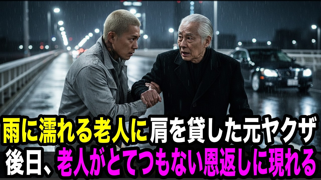 老人に肩を貸した元ヤクザ 。後日、老人がとてつもない恩返しに現れる【スカッとする話】【感動する話】ヤクザ yakuza
