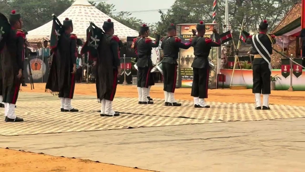 Jazz Band & Pipe Band Performance by Assam rifles Jawan🫡🥁💂‍♂️||ESM Rally #2026 #agartala #indianarmy