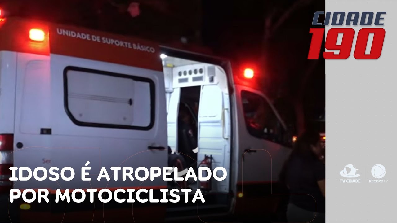 Idoso é atropelado por motociclista; moradores denunciam falta de iluminação no local | Cidade 190