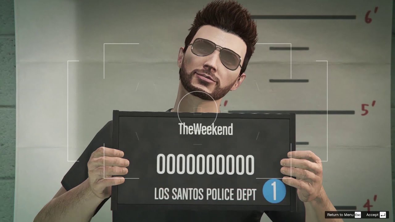 Designing a handsome character in GTA  V online.