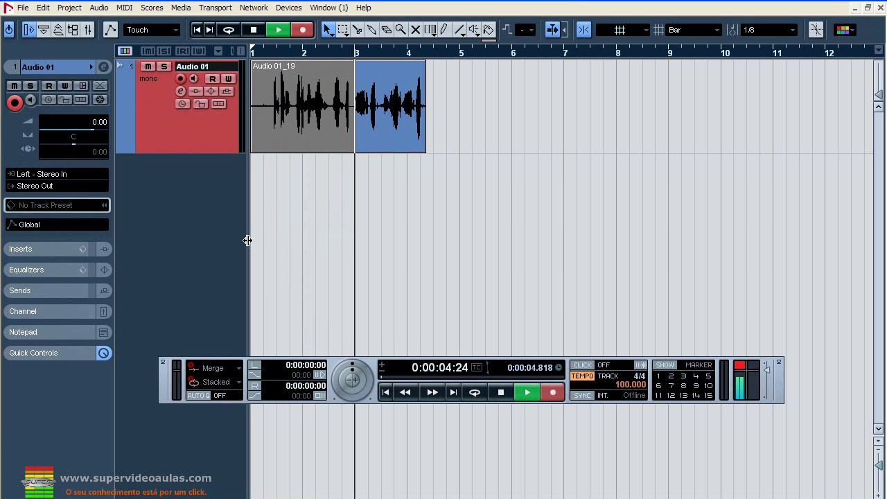 Curso Nuendo 4 - Aula 04 - Gravando Audio